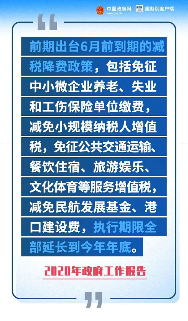 定了！免增值税！免个税！免社保！缓缴企业所得税！政策延期到2020年底