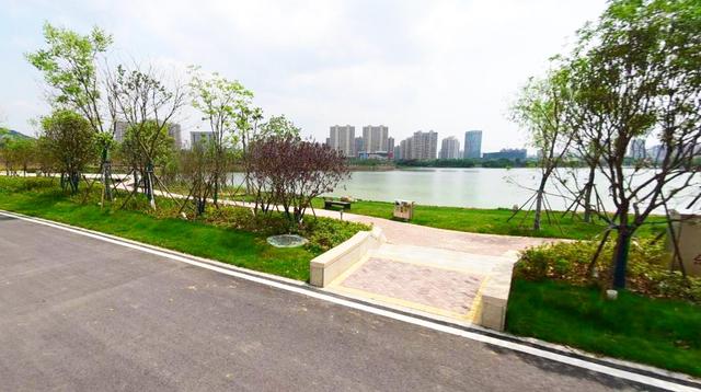 小区门口的专属绿道，建在武汉江夏汤逊湖边，体验咫尺的诗与风景